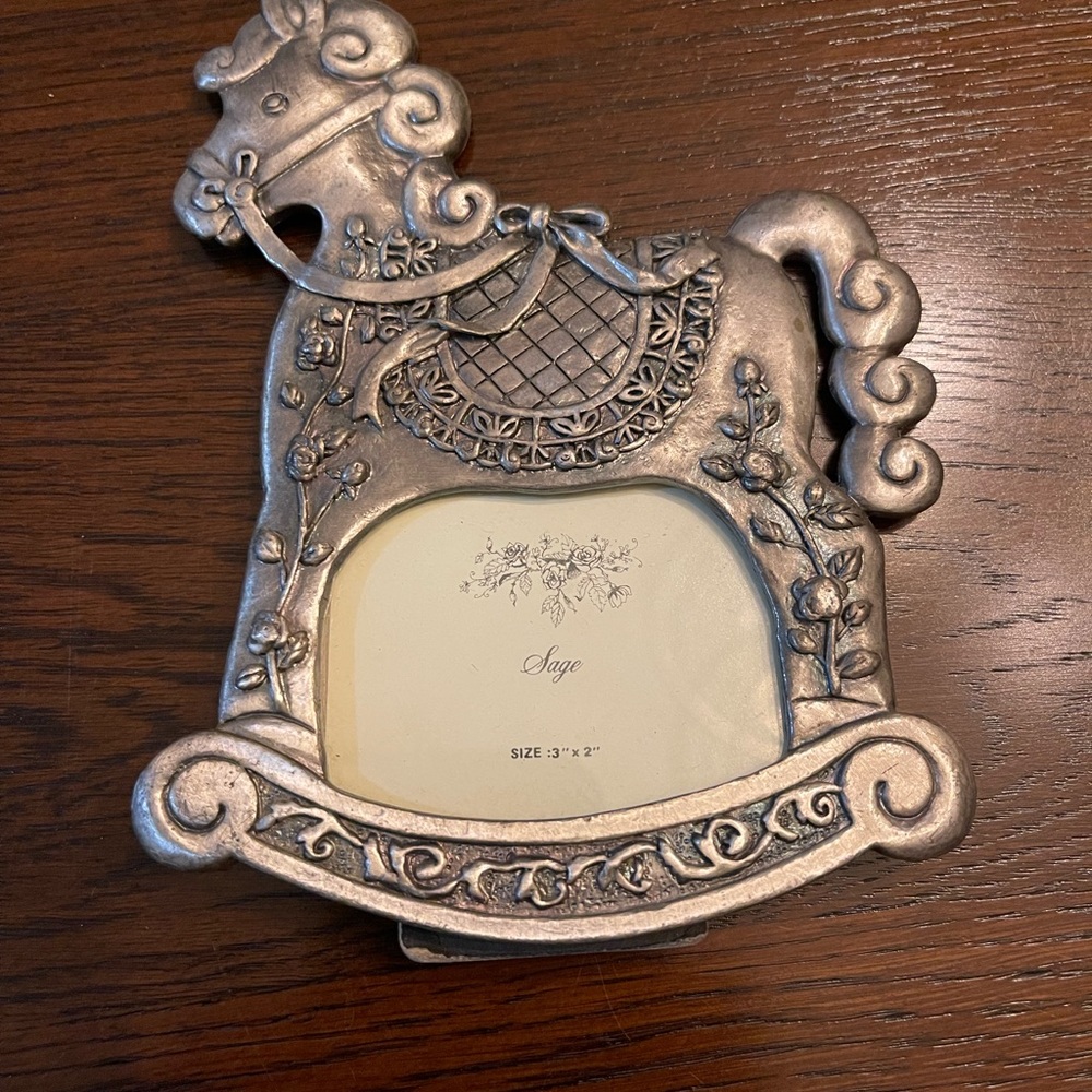 Silver Rocking Horse Picture Frame